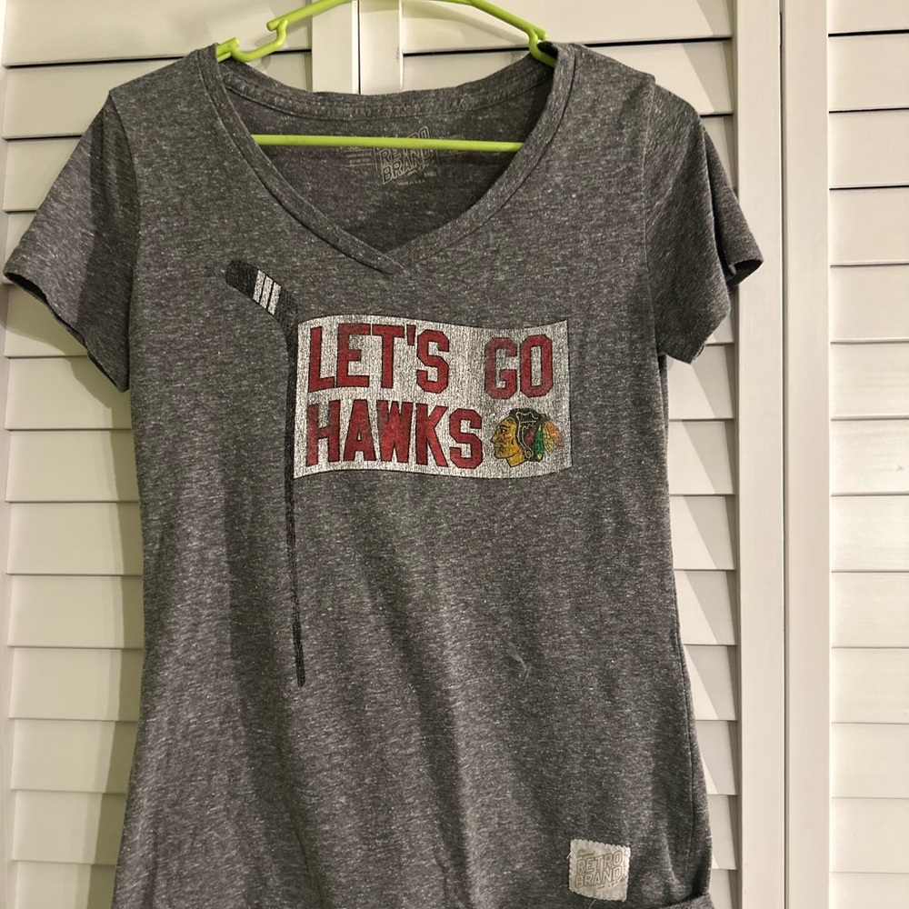 Gray 'Let's Go Hawks' T-Shirt